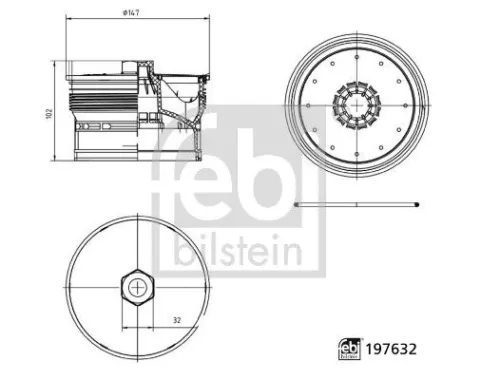 Cap, oil filter housing